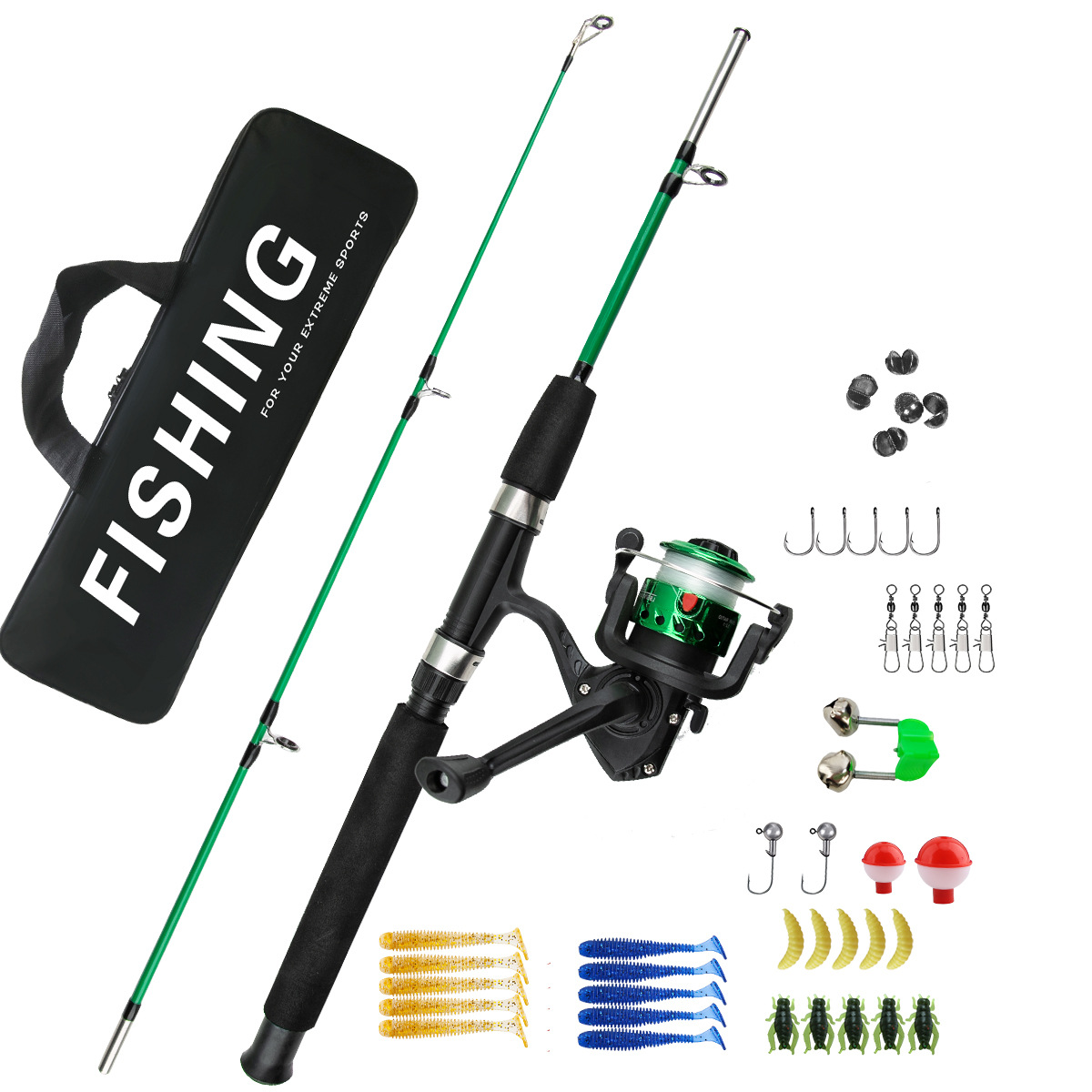 2 Sections Ice Fishing Rod Com - Ice Fishing Line reseña y precio