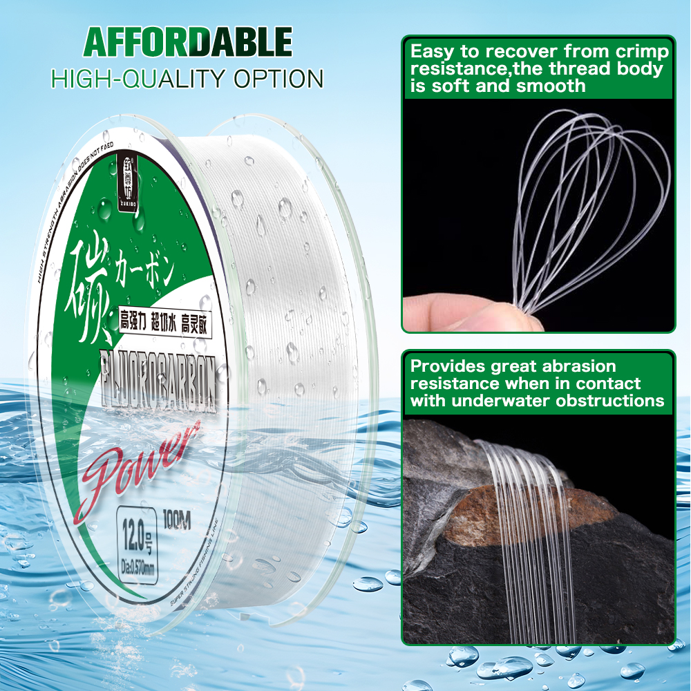 ZUKIBO 50m 100m 100% Fluorocar - Fluorocarbon Line reseña y precio