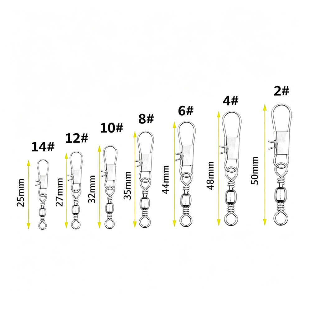 50Pc/box Stainless Steel Swive - Fishing Line Box reseña y precio