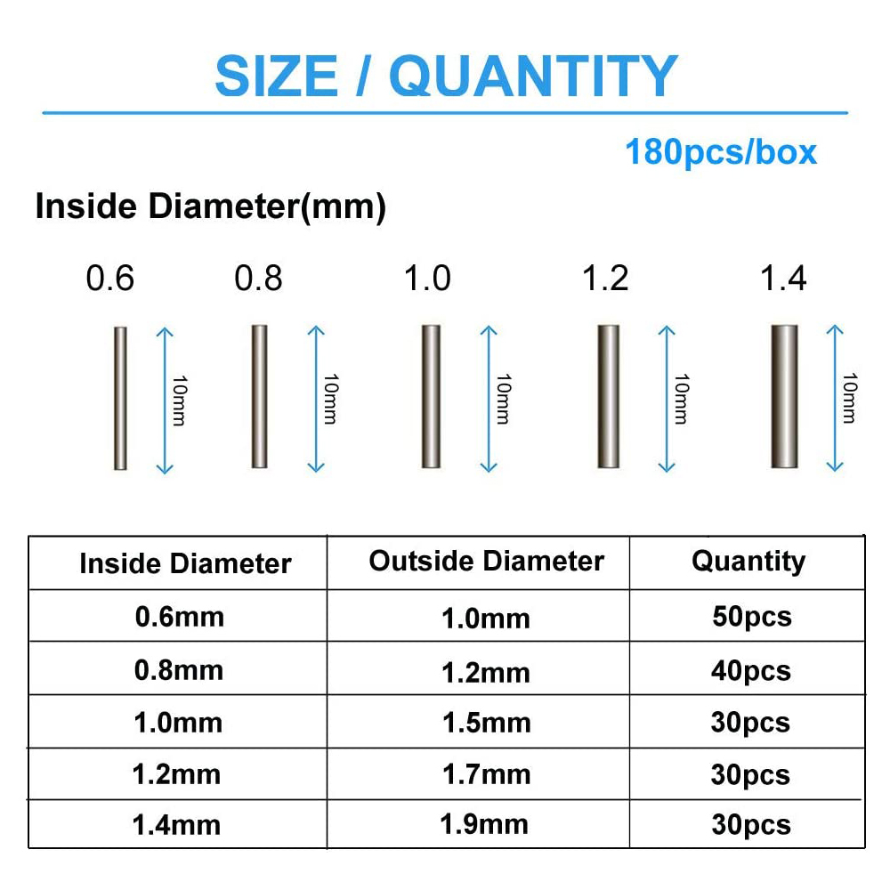 180Pcs/Box 0.6mm-1.4mm Copper  - Fishing Line Box reseña y precio