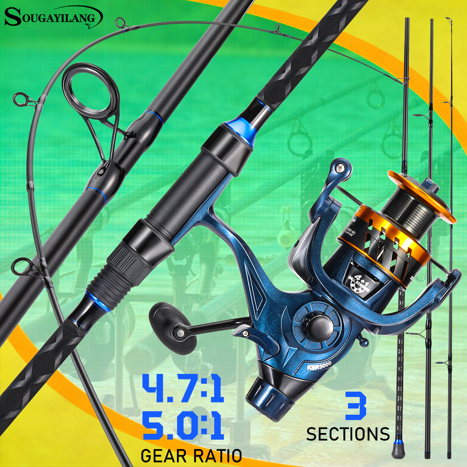Sougayilang 3 Sections Surf Fi - Fishing Line Spooler reseña y precio