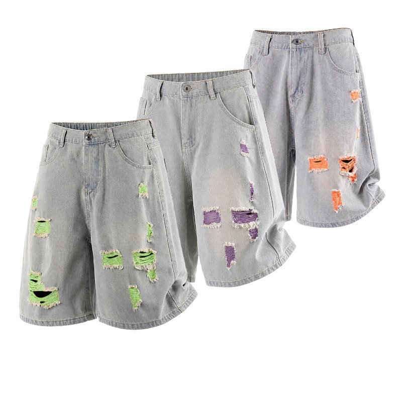 Men's Lined Ripped Denim Short - Fly Line reseña y precio