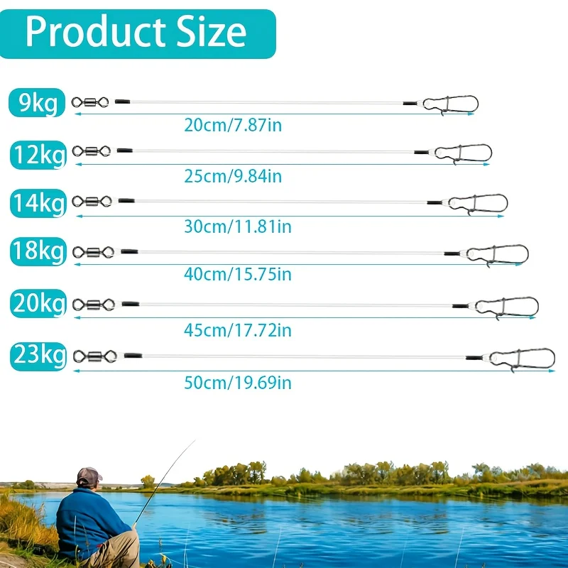 15pcs Fluorocarbon Wire Leader - Leader Line reseña y precio