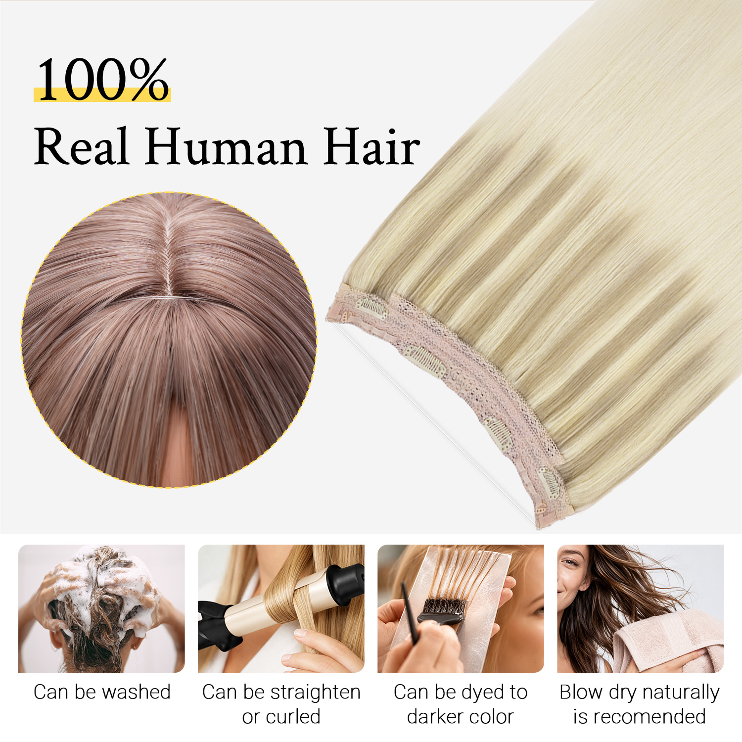 Sunmofavo Wire Halo Hair Exten - Tippet Line reseña y precio