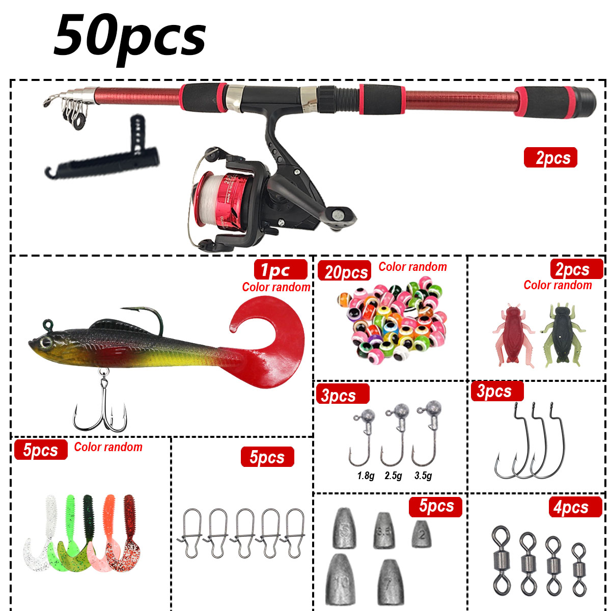 Portable Telescopic Fishing Ro - Fishing Line Spooler reseña y precio