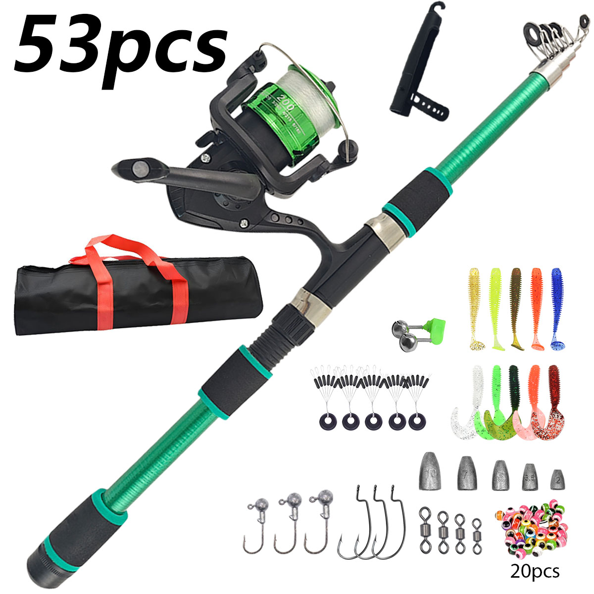 Portable Telescopic Fishing Ro - Fishing Line Spooler reseña y precio