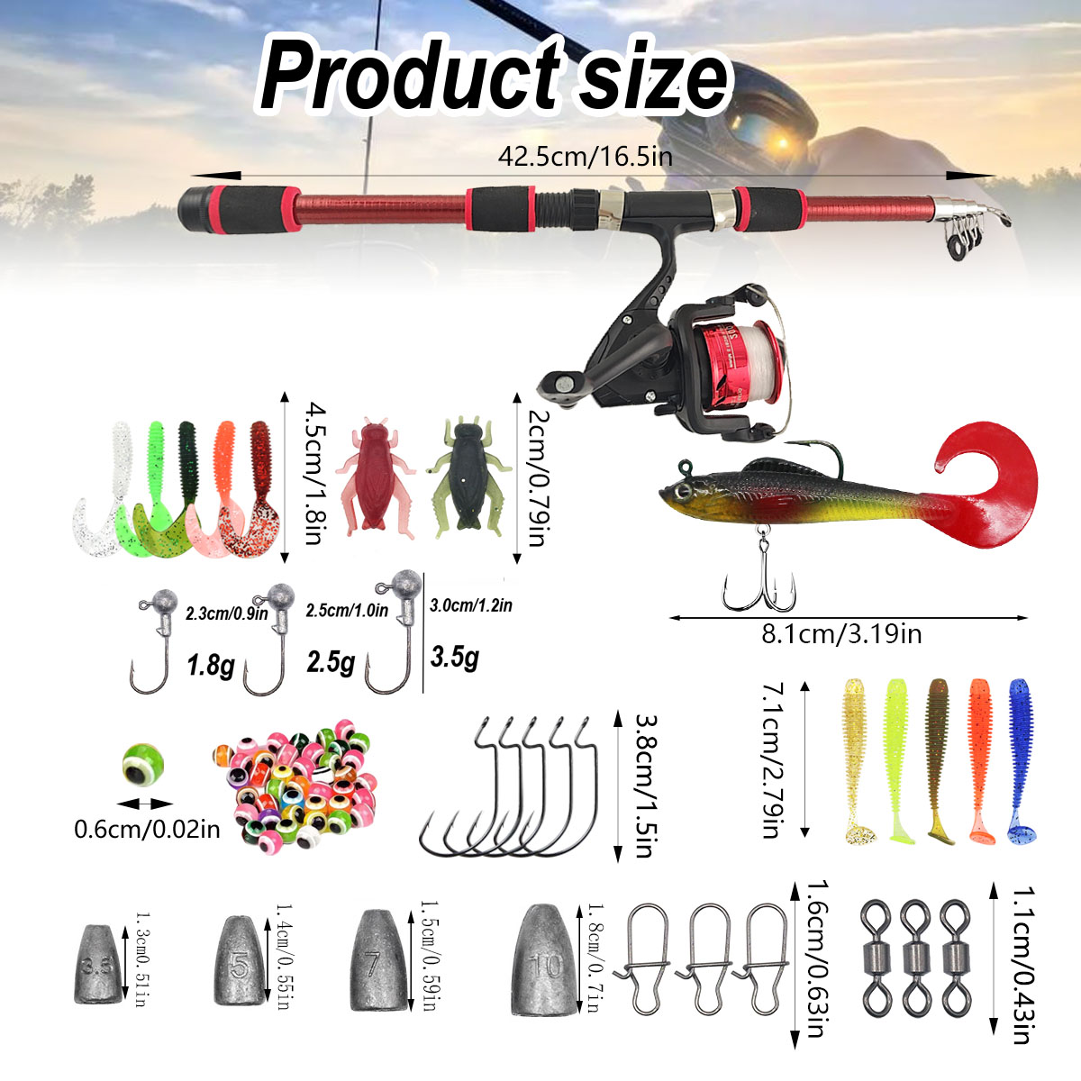 Portable Telescopic Fishing Ro - Fishing Line Spooler reseña y precio