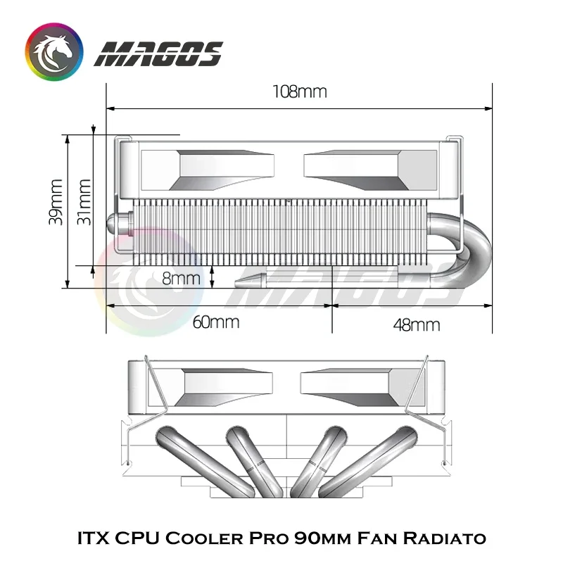 ITX CPU Cooler Pro 90mm Fan Ra - Fly Line reseña y precio