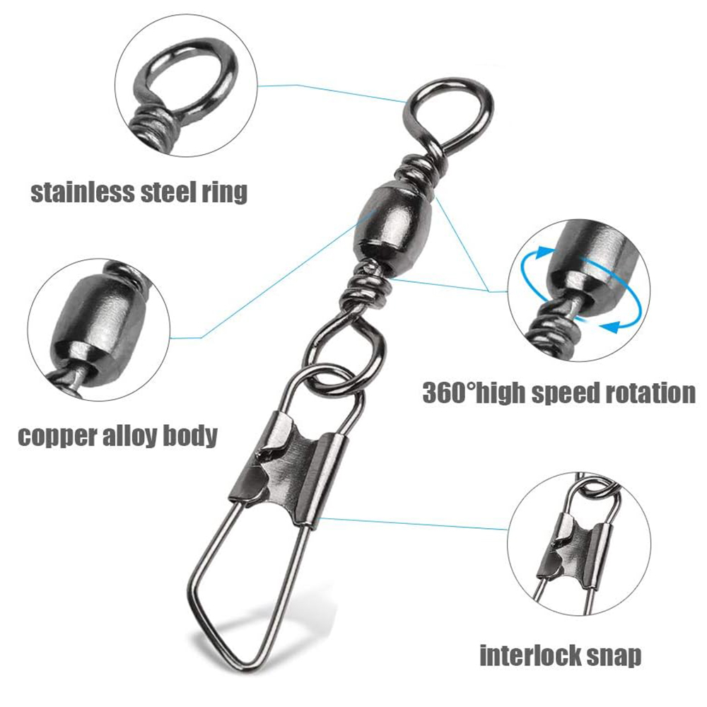 50Pcs Stainless Steel Snap Swi - Saltwater Line reseña y precio
