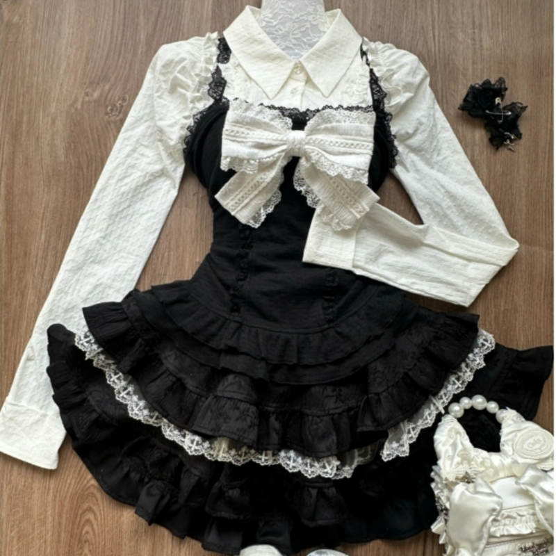 Y2k Aesthetic Lolita Style 3 P - Fly Line reseña y precio