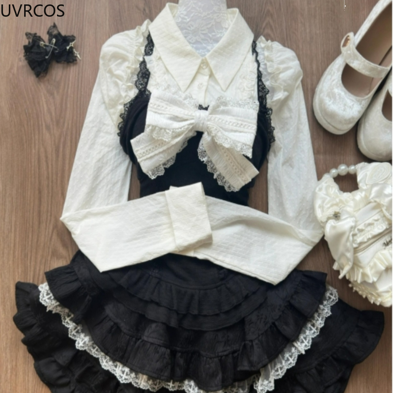 Y2k Aesthetic Lolita Style 3 P - Fly Line reseña y precio