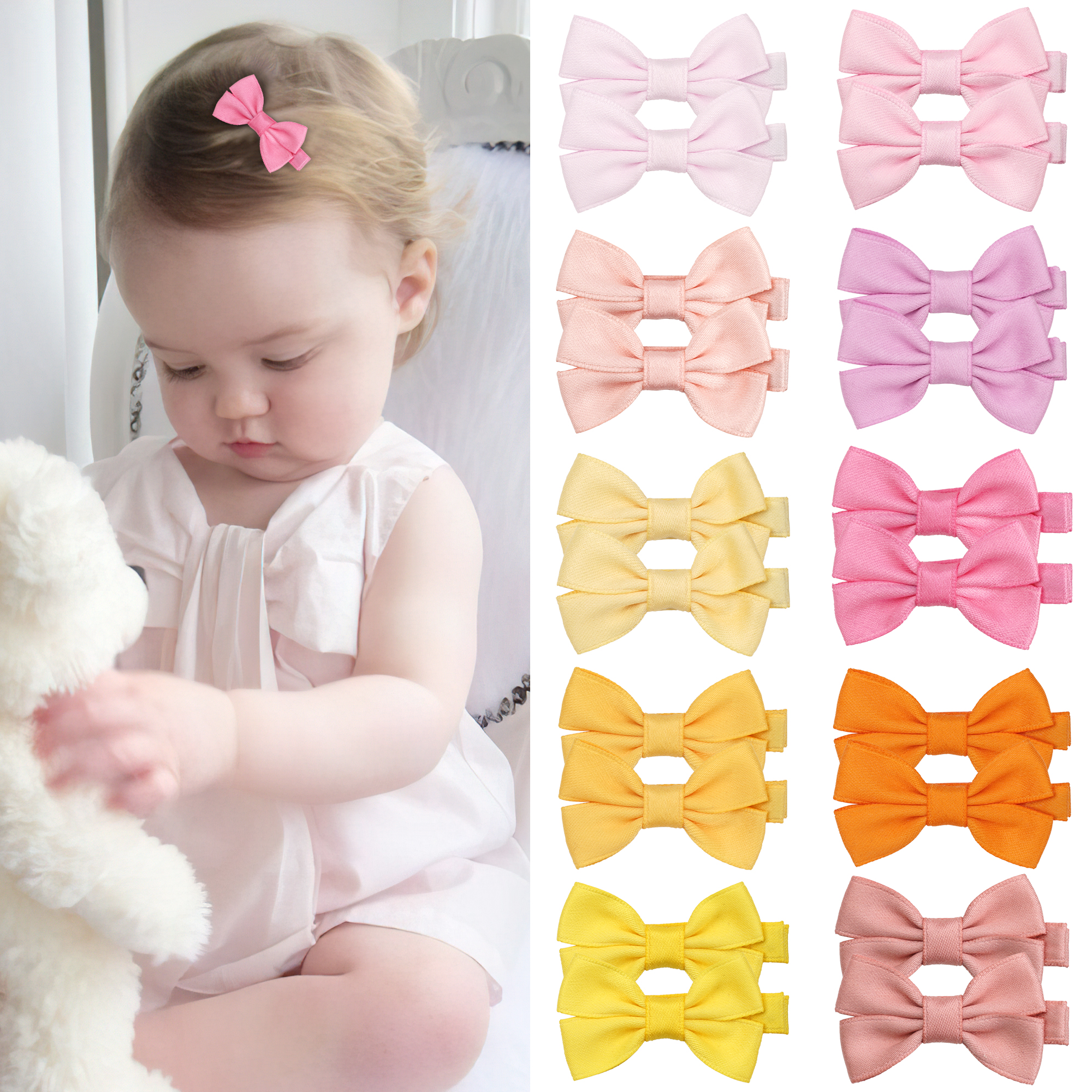 12/20 Pcs 2Inch Baby Hair Bows - Tippet Line reseña y precio