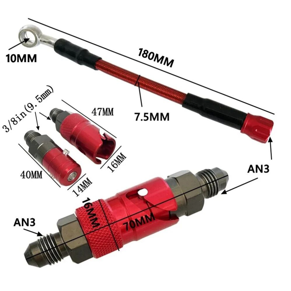 Motorcycle AN3 Quick Connect B - Braided Line reseña y precio