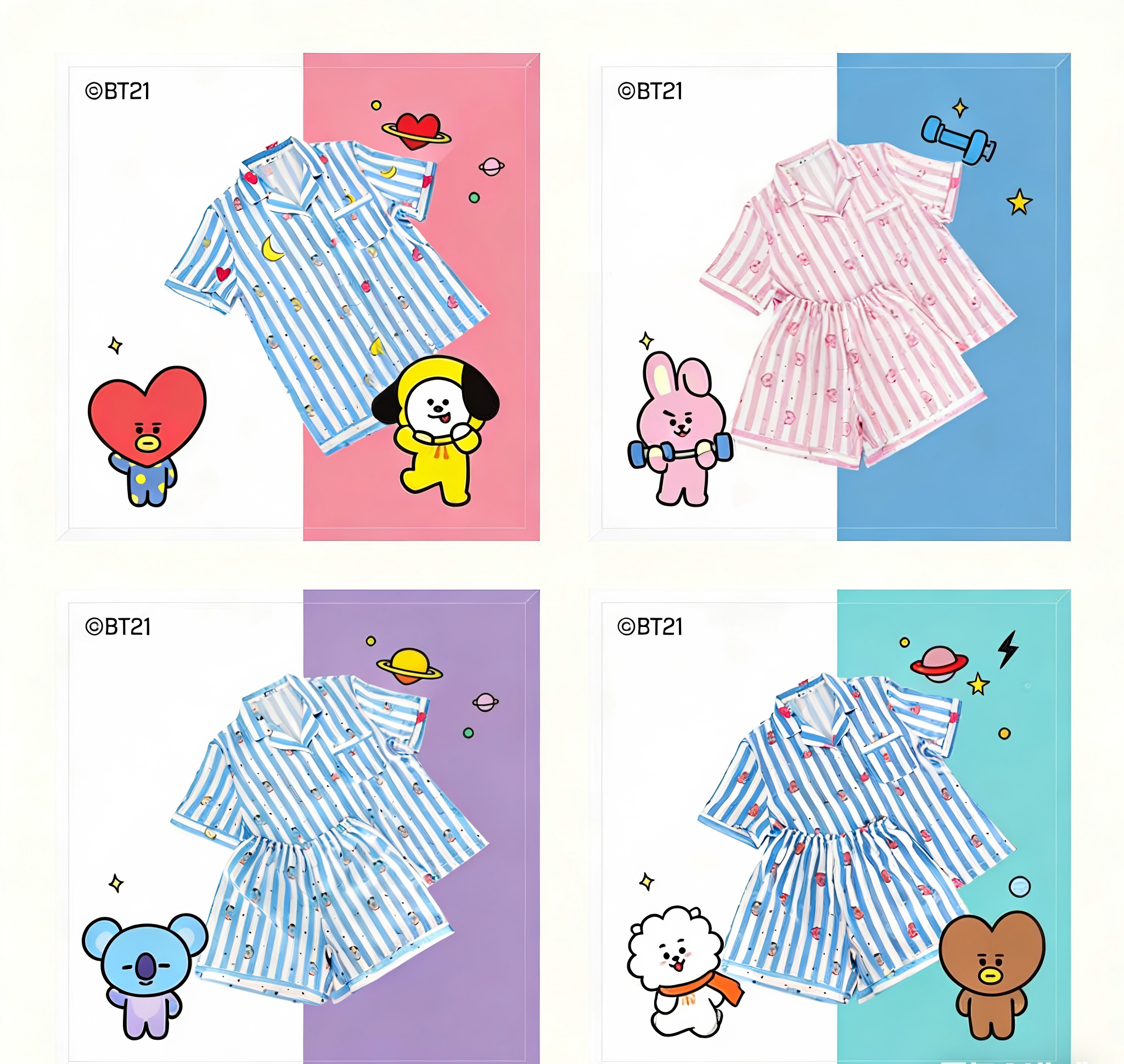BT21 Unisex Summer Set Short S - Tippet Line reseña y precio