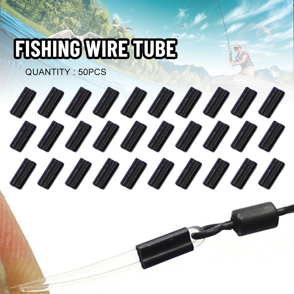 50pcs Carbon tube Fishing Crim - Monofilament Line reseña y precio