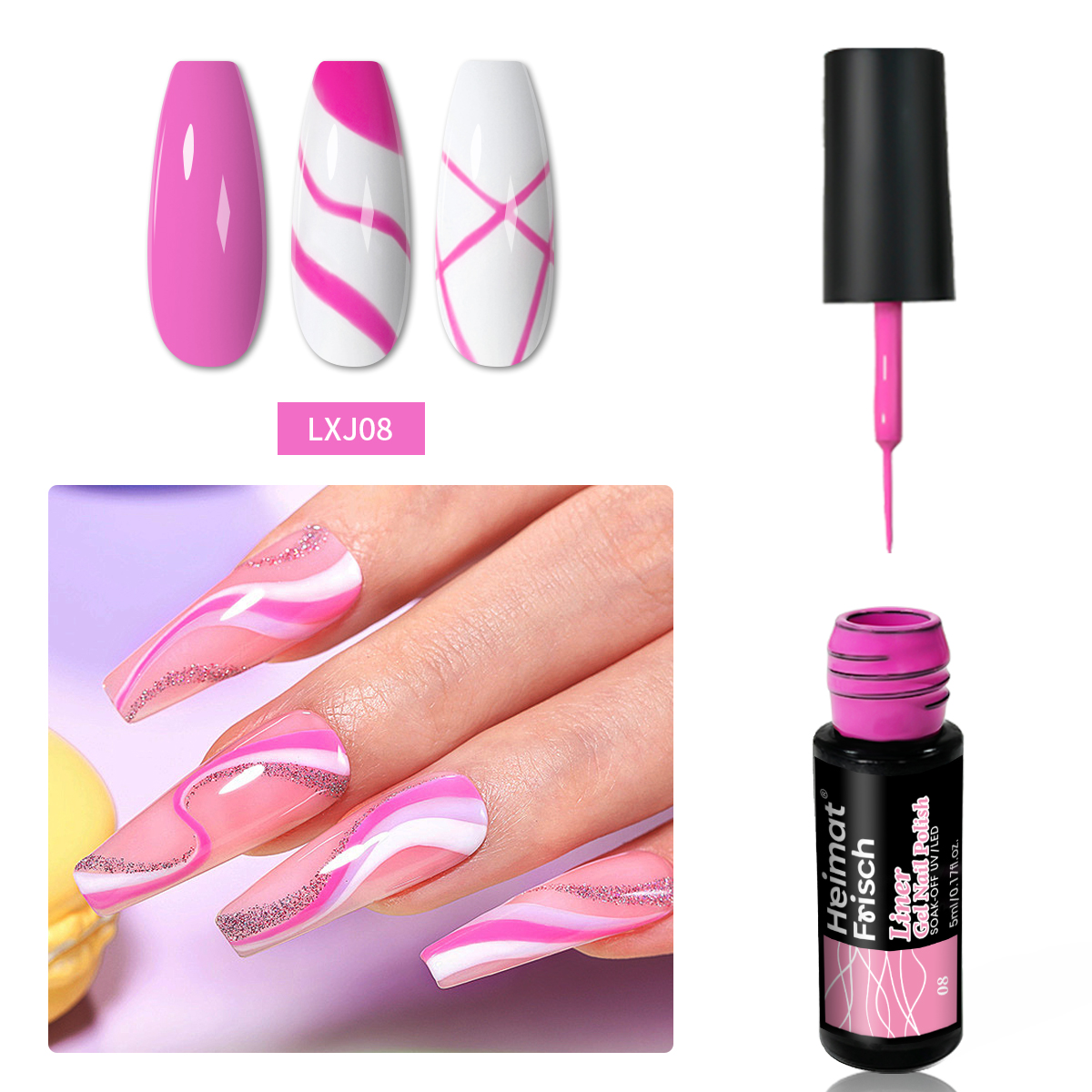 5 ml set Glitter Line Drawing  - Copolymer Line reseña y precio
