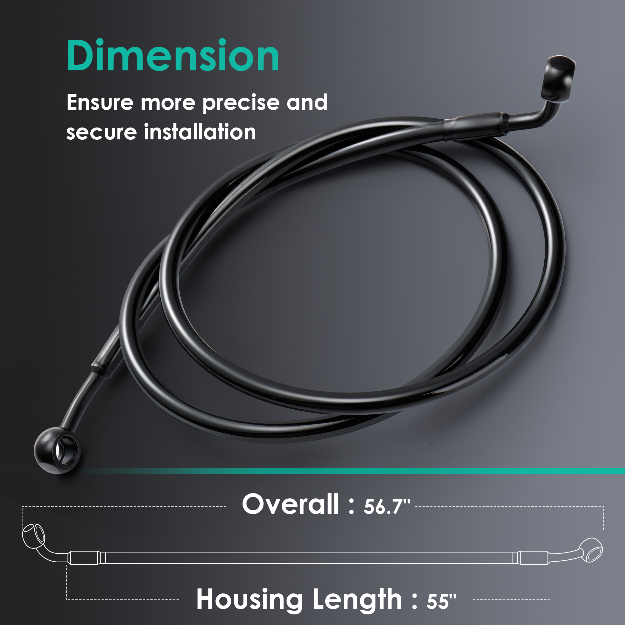 140/145/150CM Front Brake Line - Braided Line reseña y precio