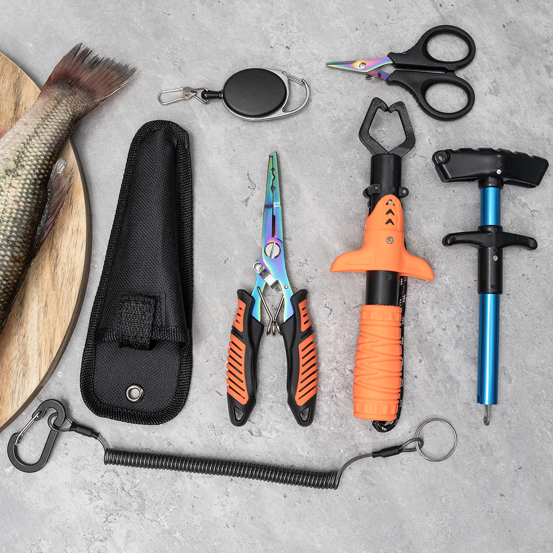 7-piece fishing tool set, prof - Saltwater Line reseña y precio