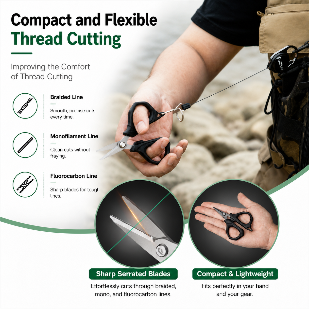 Fishing Scissors Stainless Ste - Fishing Line Cutter reseña y precio