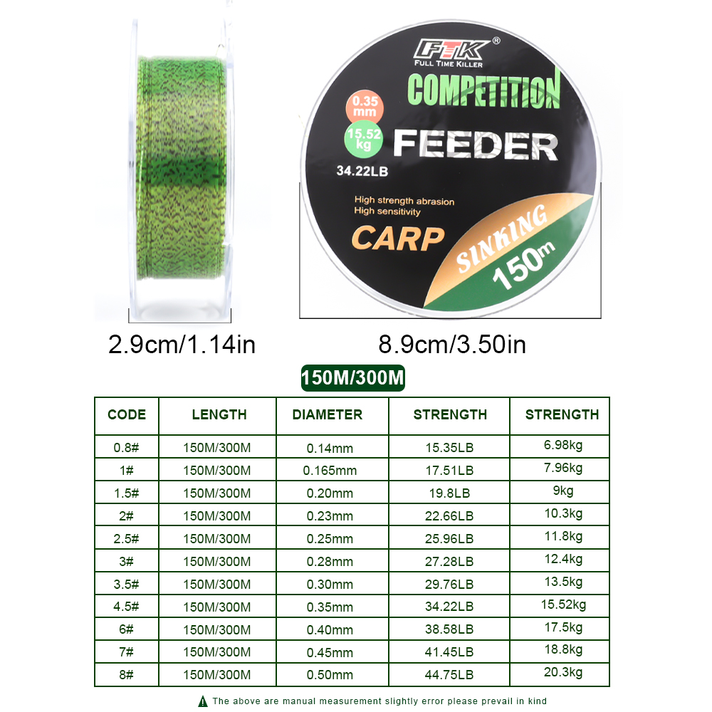 FTK  3D Invisible Carp Fishing - Fluorocarbon Line reseña y precio