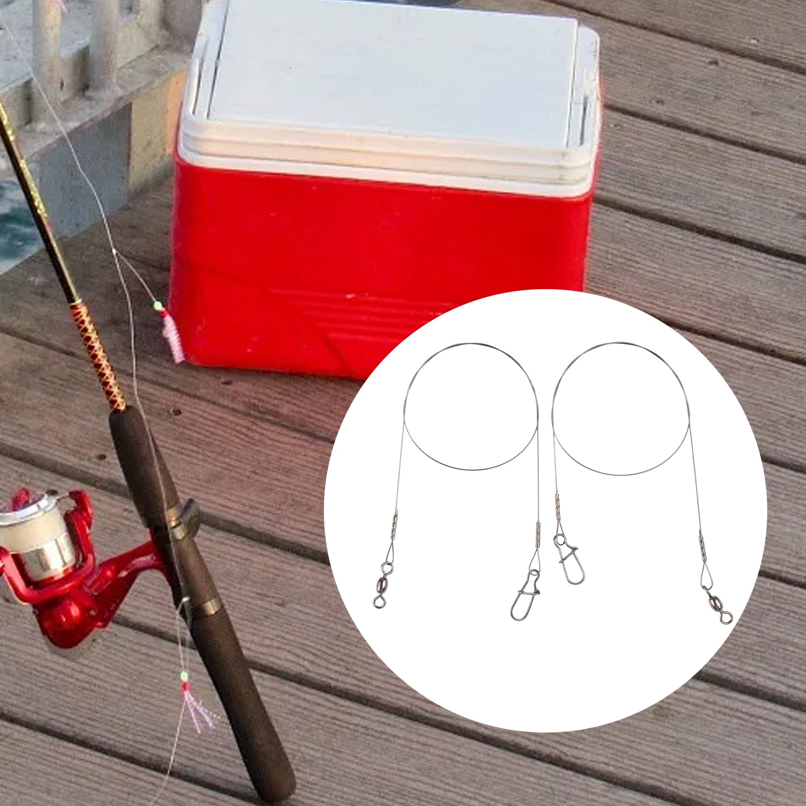 2pc Fishing Titanium Wire Lead - Leader Line reseña y precio