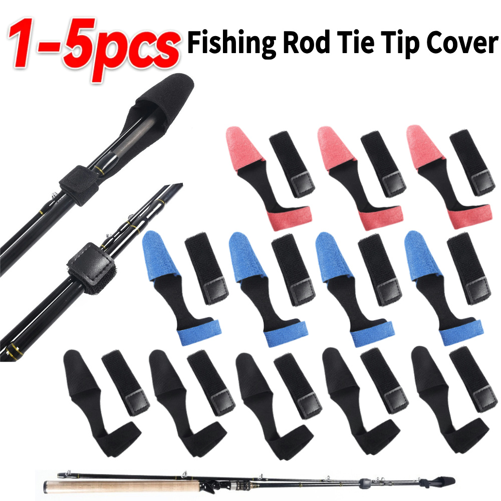 1-5PCS Fishing Rod Tie Tip Cov - Fishing Line Box reseña y precio
