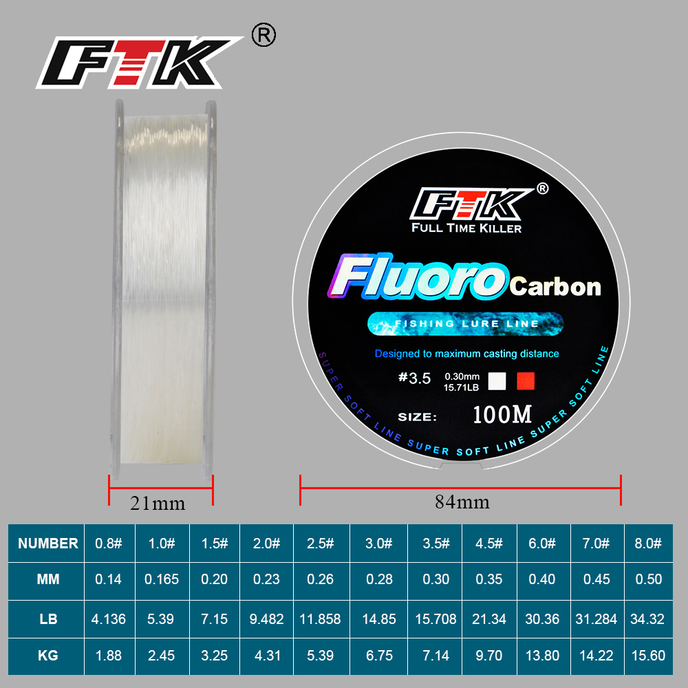 100M Fluorocarbon Coating Fish - Fluorocarbon Line reseña y precio