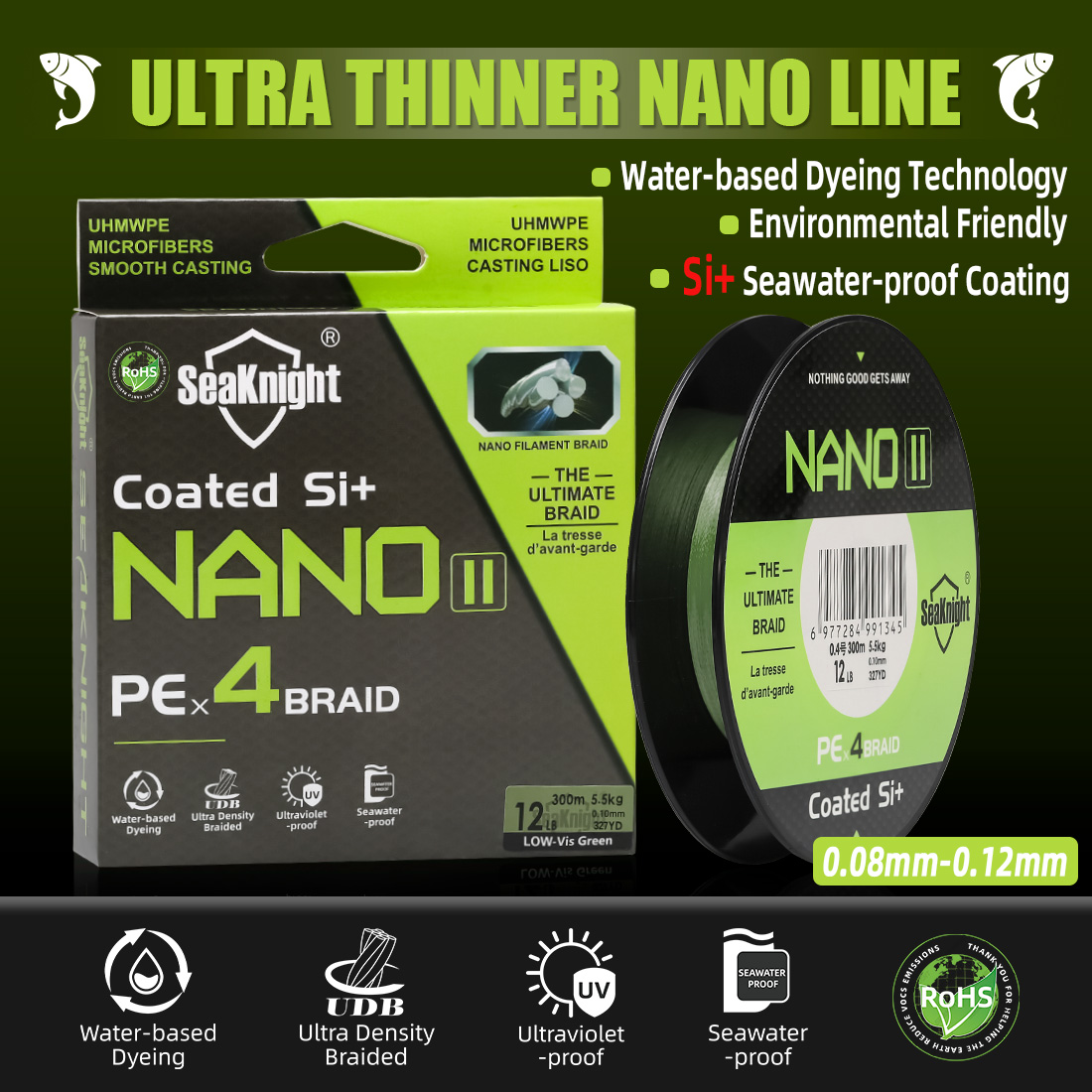 SeaKnight Brand NANO II Series - Copolymer Line reseña y precio
