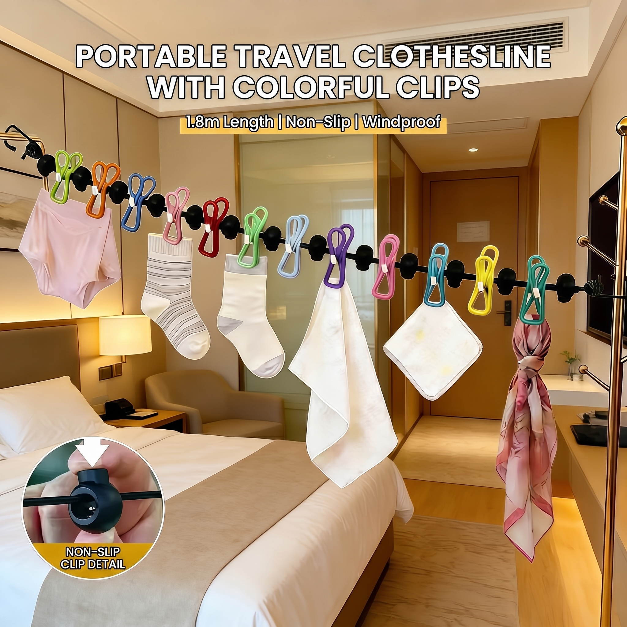 Travel Clothesline Clothes Lin - Tippet Line reseña y precio