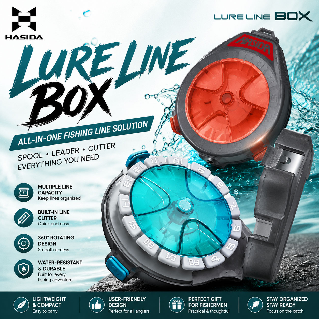 HASIDA Sub Line Box Fishing Ta - Fishing Line Box reseña y precio