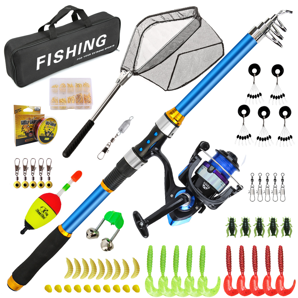 2.1-3.6M Telescopic Glass Fibe - Freshwater Line reseña y precio
