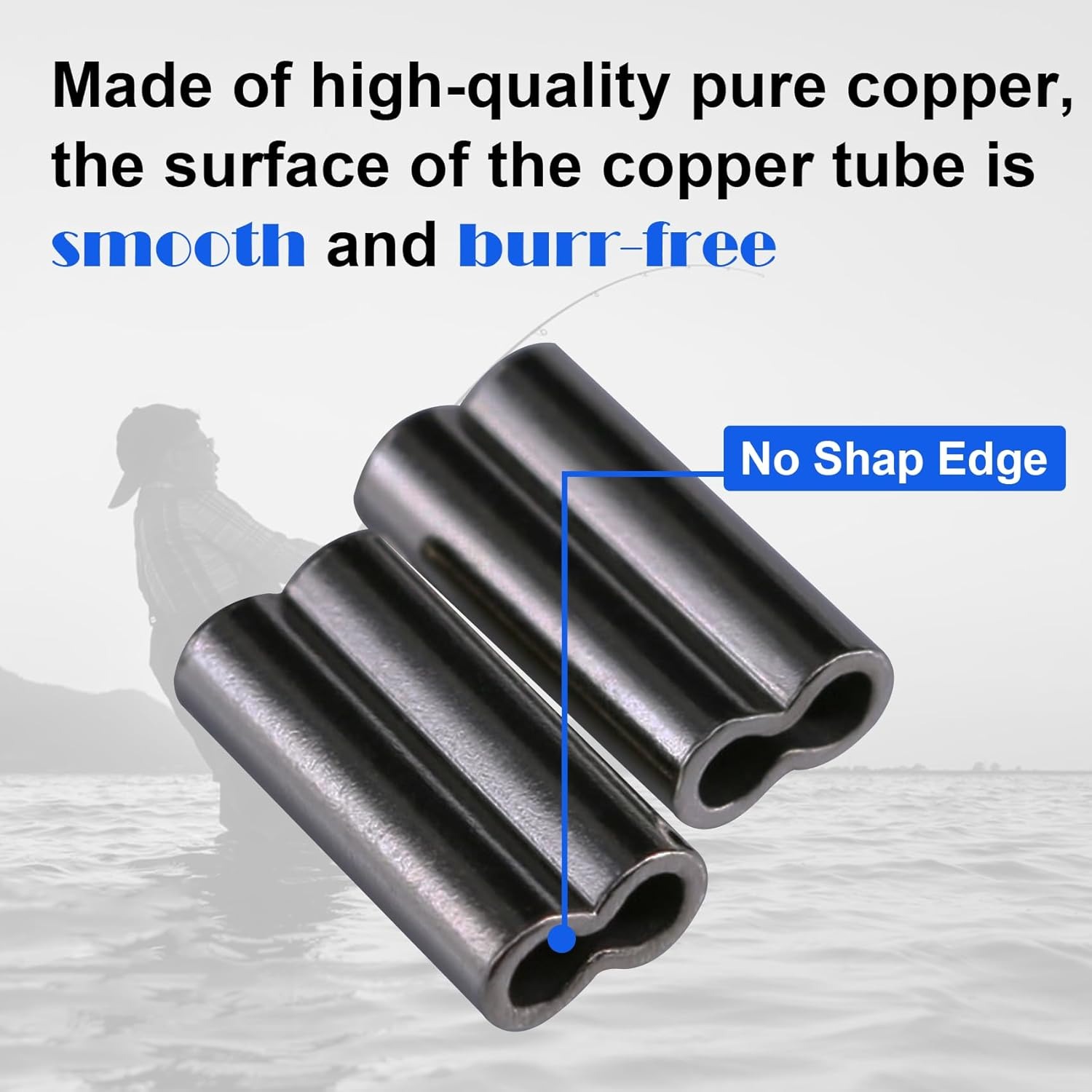 Copper Double Barrel Crimp Sle - Leader Line reseña y precio