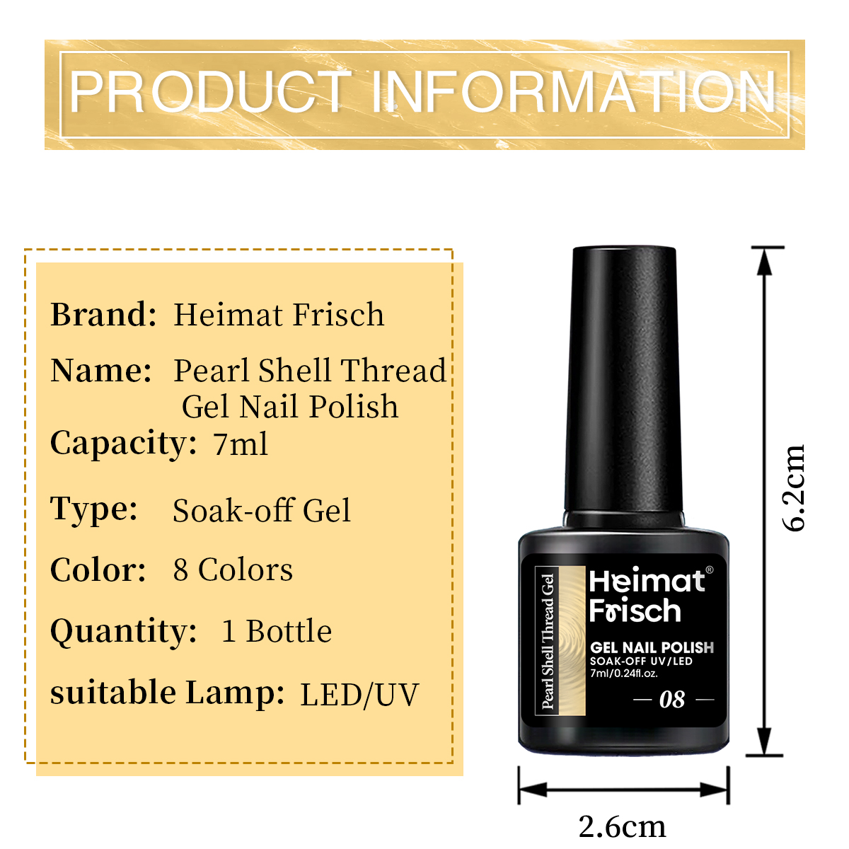 1 piece of shell line gel nail - Copolymer Line reseña y precio