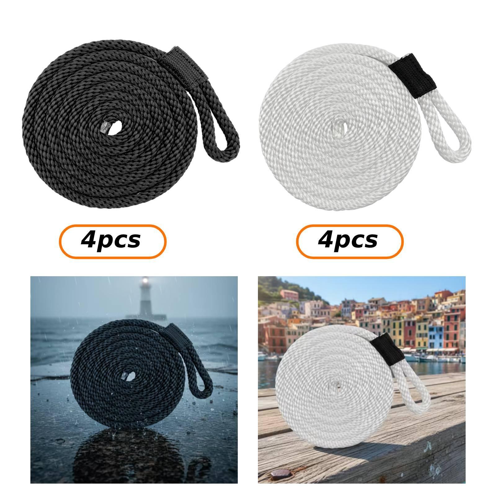4 Pieces Docklines Mooring Rop - Braided Line reseña y precio