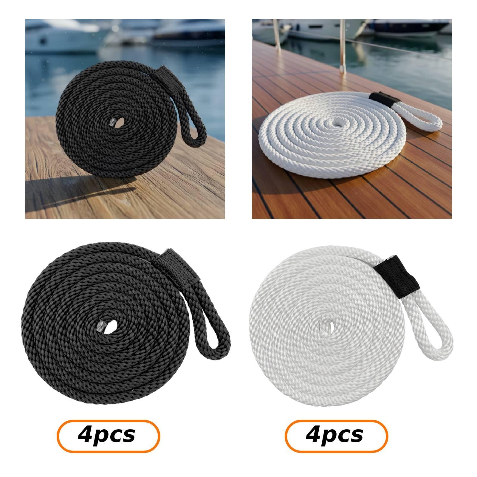 4 Pieces Docklines Mooring Rop - Braided Line reseña y precio